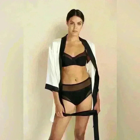 Natural Silk Robe Capella by  Less Is Amor - Picture 1 of 5